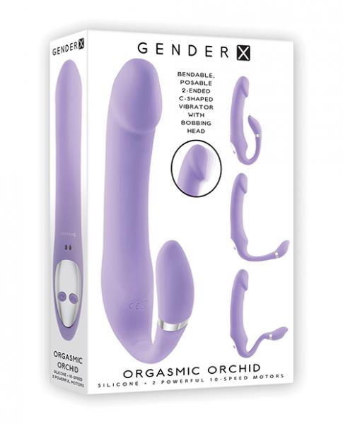 Gender X Orgasmic Orchid Posable Vibrator - Purple - Click Image to Close