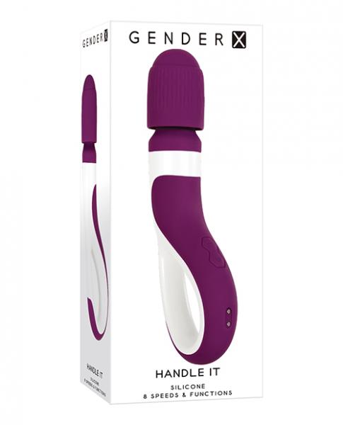 Gender X Handle It Wand - Purple/white - Click Image to Close