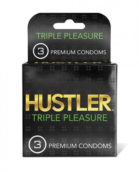 Hustler Triple Pleasure Premium Condoms - Pack Of 3 - Click Image to Close