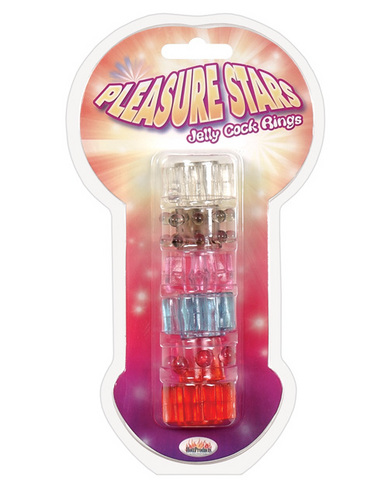 Pleasure stars jelly cock rings (6 pack)