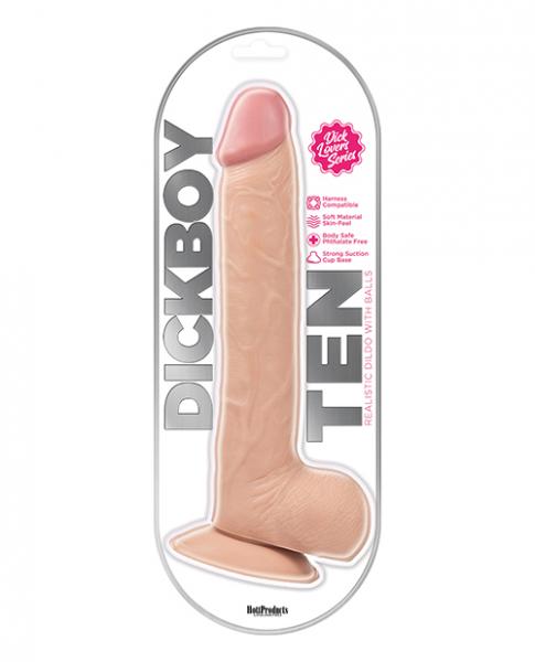 Dick Boy 10 inches PVC Dildo Beige - Click Image to Close