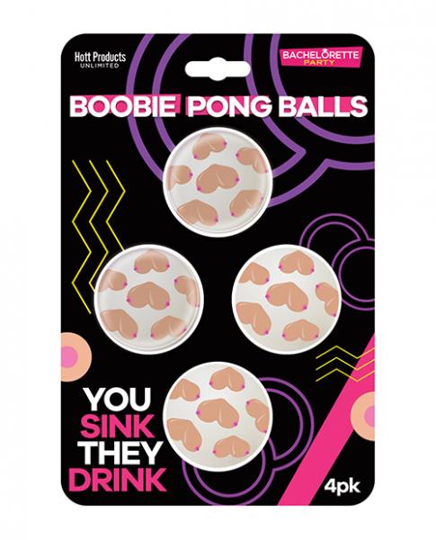 Boobie Beer Pong Balls - 4 Pk - Click Image to Close