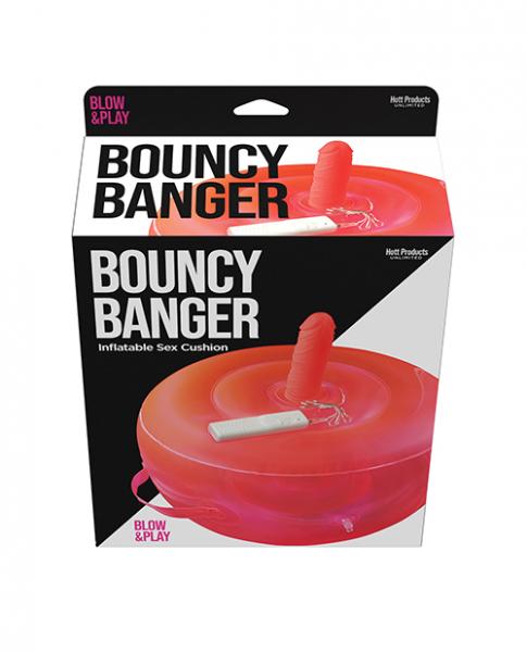 Bouncy Banger Inflatable Cushion W/vibrating Dildo