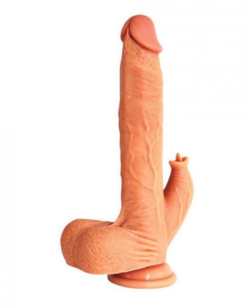 Justin 6.5" Silicone Thrusting Dildo Licker - Click Image to Close