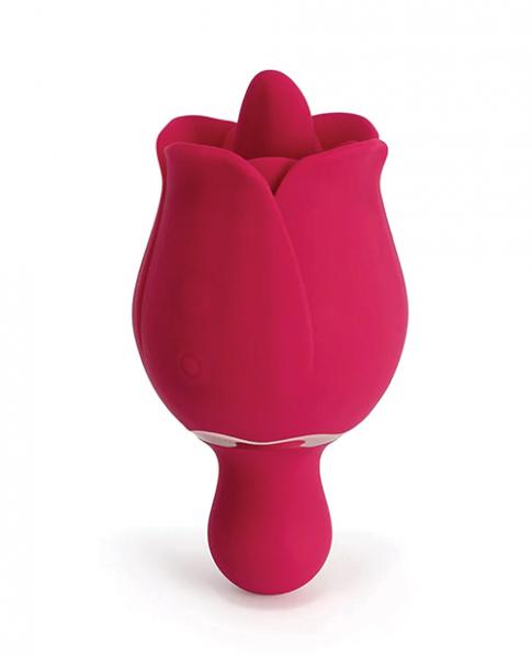 =sylvia Tongue Licking Rose Vibrator - Red