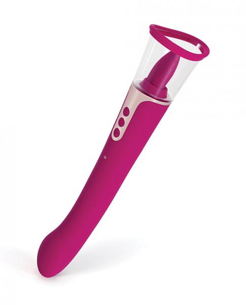 Succion Sucking G-spot Vibrator - 3 Function Purple - Click Image to Close