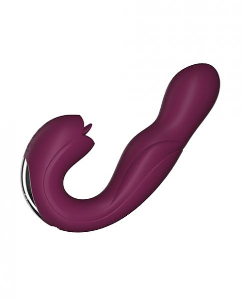 Joi Rotating Head G-spot Vibrator & Clit Licker - Purple - Click Image to Close