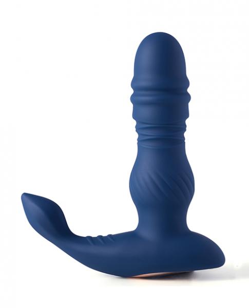 Jaden Thrusting Prostate Massager Vibrating Butt Plug Anal Sex Toy - Blue - Click Image to Close