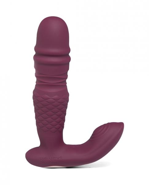 Ryder App-controlled Thrusting G-spot & Clit Vibrator - Rosy Red - Click Image to Close