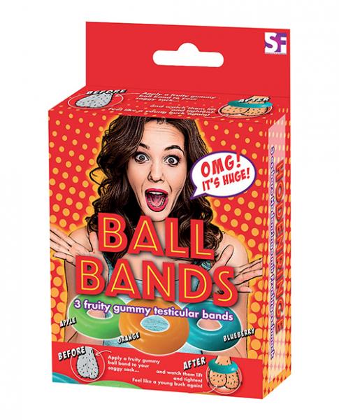 Gummy Ball Bands - 3 Pack Asst. Colors/flavors - Click Image to Close