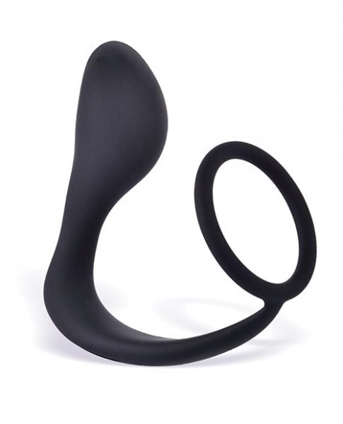 P-Zone Ring Prostate Massager & Cock Ring Black - Click Image to Close