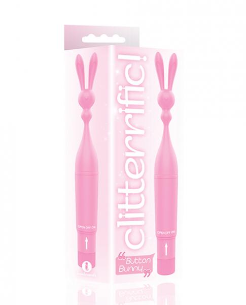 The 9's Clitterific! Button Bunny Clitoral Stimulator - Pink - Click Image to Close