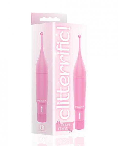 The 9's Clitterific! Pearl Point Clitoral Stimulator - Pink - Click Image to Close