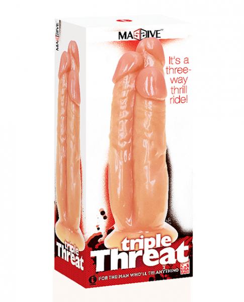 Triple Threat 3 Cock Dildo - Click Image to Close