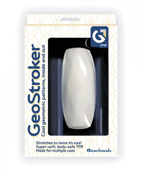 Geostroker One 5" Ultra-soft Tpr Stroker - White - Click Image to Close