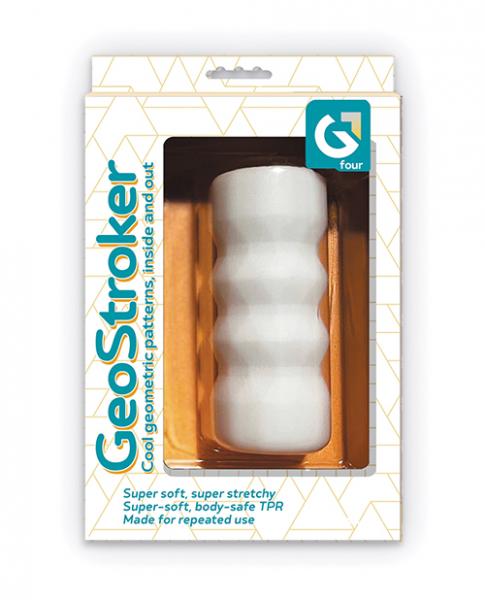 Geostroker Four 5" Ultra-soft Stroker - White - Click Image to Close