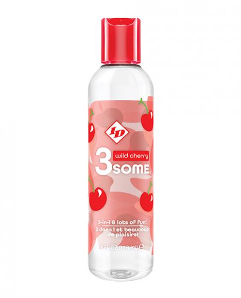 Id 3some 3 In 1 Lubricant - 4 Oz Wild Cherry