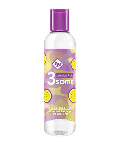 Id 3some 3 In 1 Lubricant - 4 Oz Passion Fruit