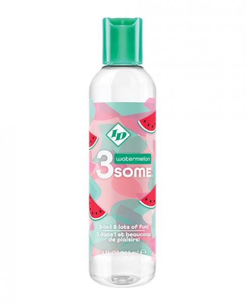 Id 3some 3 In 1 Lubricant - 4 Oz Watermelon - Click Image to Close