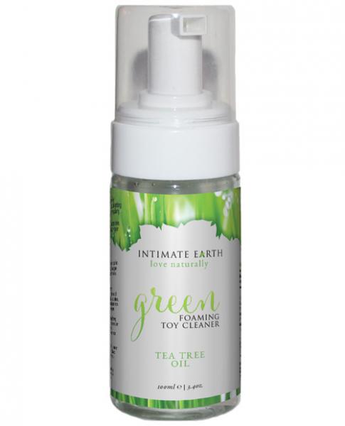 Intimate Earth Green Tea Oil Foaming Toy Cleaner 3.4oz - Click Image to Close