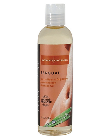 Organic sensual massage oil w/cocoabean and goji berry - 4 oz - Click Image to Close