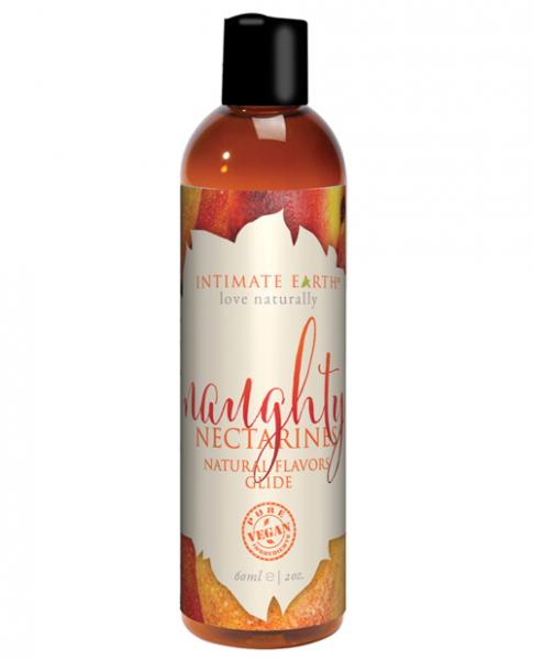 Intimate Earth Natural Flavors Glide - 60 Ml Naughty Nectarines - Click Image to Close