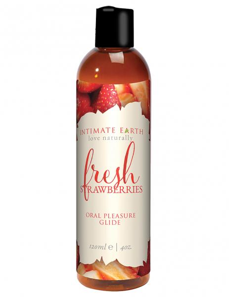 Intimate Earth Natural Flavors Glide - 120 Ml Fresh Strawberries - Click Image to Close