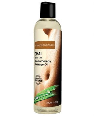 Organic chai massage oil w/vanilla and chai - 4 oz