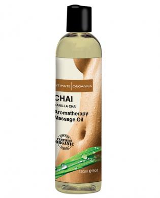 Organic chai massage oil w/vanilla and chai - 4 oz