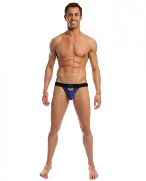 Punter Bodyflex Jock Strap Dirty Blue/Black Medium - Click Image to Close