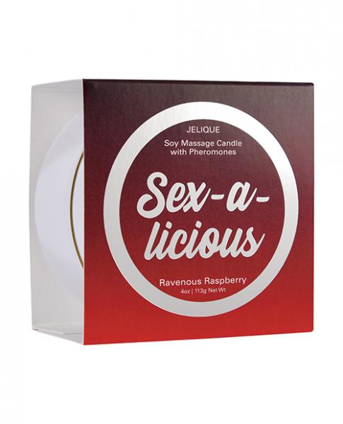 Jelique Massage Candle - 4 Oz Sex-a-licious Ravenous Raspberry - Click Image to Close