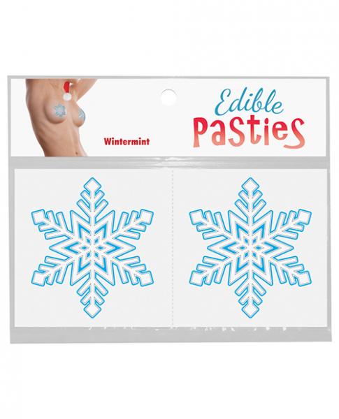 Edible Body Pasties Wintermint Snowflake - Click Image to Close