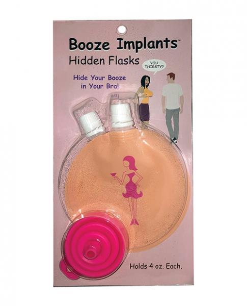 Booze Implants Hidden Flask - 4 Oz Each - Click Image to Close