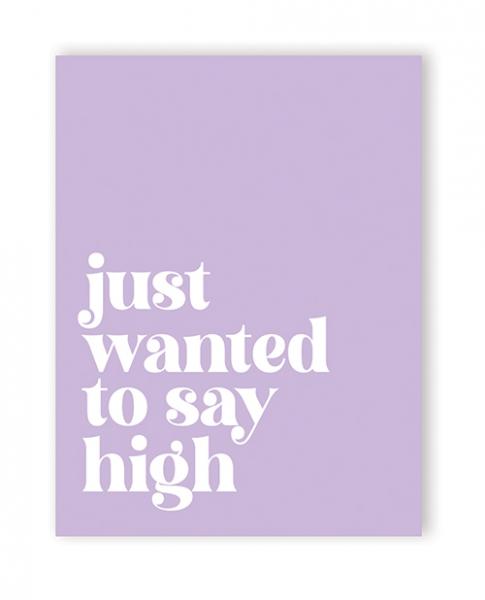 Saying High 420 Greeting Card - Click Image to Close