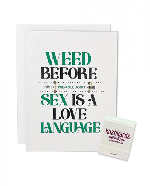 Weed Sex Lang Greeting Card W/matchbook - Click Image to Close