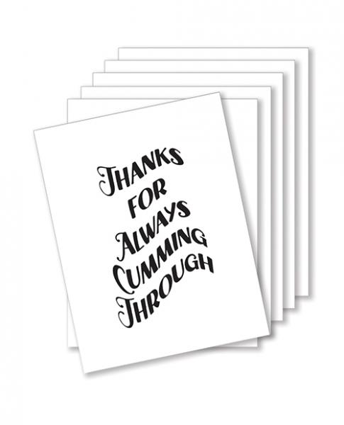 Thanks For Cumming Naughty Greeting Card