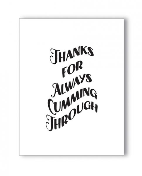 Thanks For Cumming Naughty Greeting Card - Click Image to Close