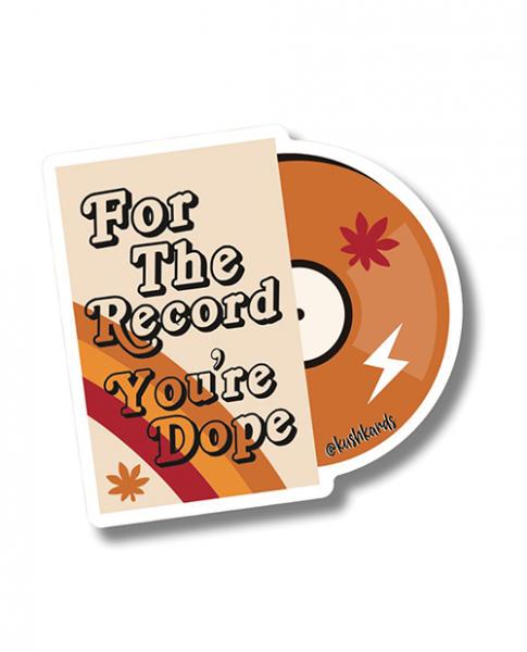 For The Record Sticker - Pack Of 3