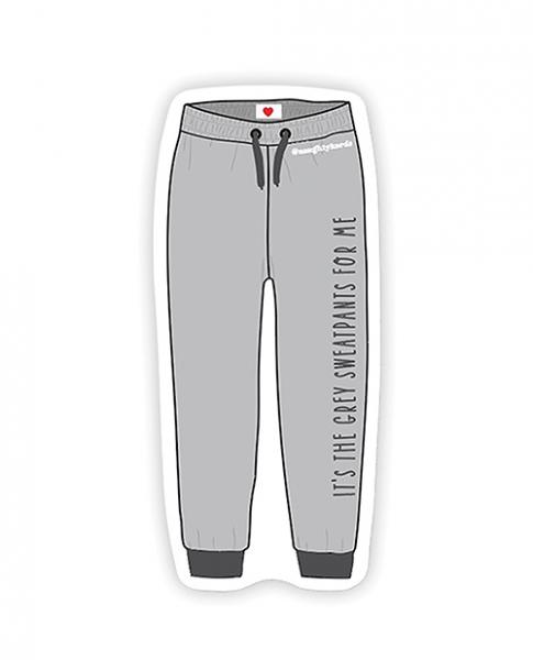 Grey Sweatpants Naughty Sticker - Pack Of 3 - Click Image to Close