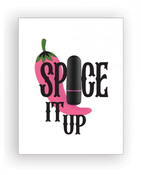 Spice It Up Naughty Greeting Card W/rock Candy Vibrator & Fresh Vibes Towelettes