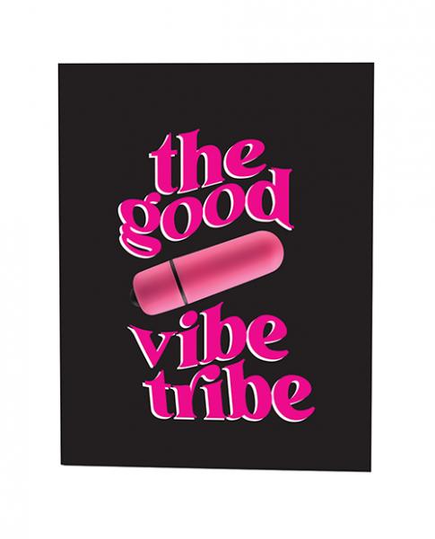 The Good Vibe Tribe Naughty Greeting Card W/rock Candy Vibrator & Fresh Vibes Towelettes - Click Image to Close