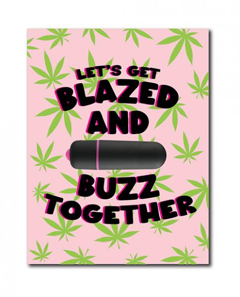 420 Foreplay Blazed Greeting Card W/rock Candy Vibrator & Fresh Vibes Towelettes