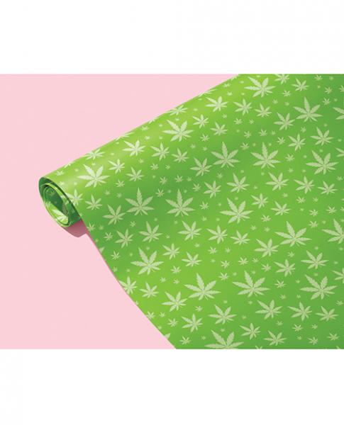 Green Pot Leaf Wrapping Paper - Click Image to Close