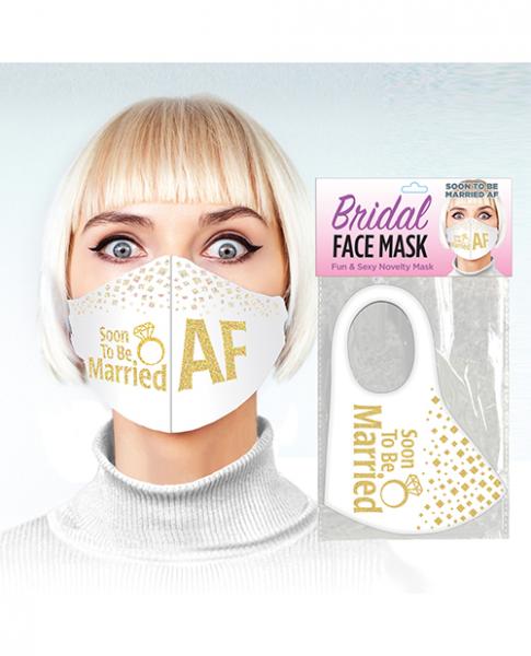 Soon To Be Married Af Face Mask - White - Click Image to Close