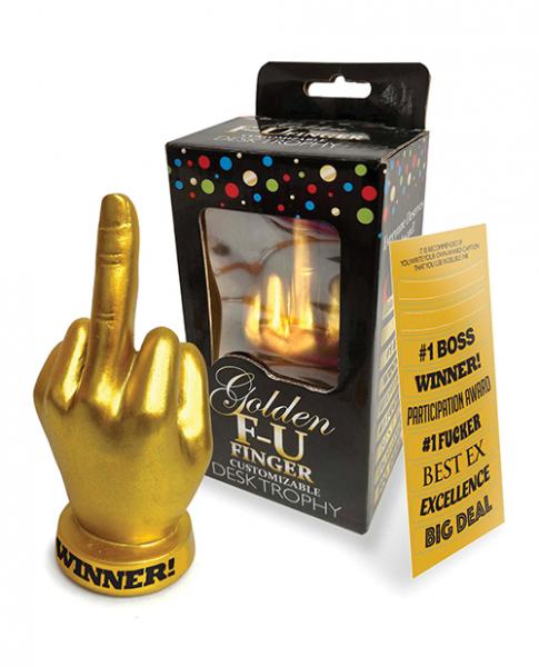 Golden F-u Finger Trophy - Click Image to Close