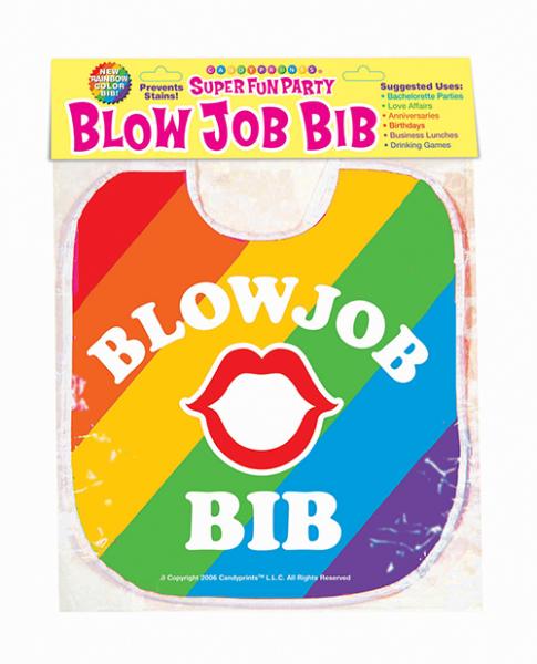 Blow Job Bib - Rainbow - Click Image to Close