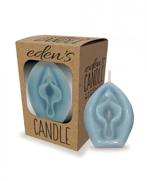 Eden's Vagina Candle - Blue - Vanilla - Click Image to Close