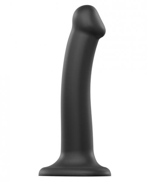 Strap On Me Silicone Bendable Dildo Medium Black - Click Image to Close