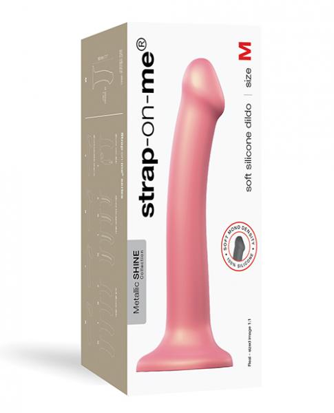 Strap On Me Flexible Dildo - Metallic Rose - Click Image to Close