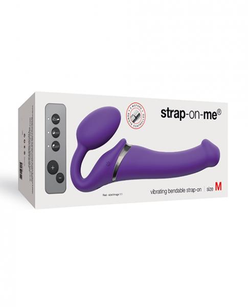 Strap On Me Vibrating Bendable M Strapless Strap On - Purple - Click Image to Close